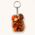 Niedlicher Affen Schlüsselanhänger – Acryl Monkey Keychain mit Kuscheltier