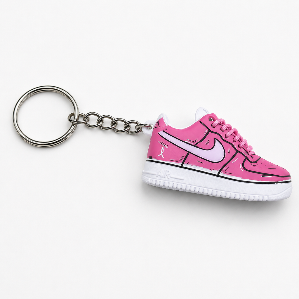 Schlüsselanhänger Nike Air Force 1 Rosa – 3D Mini Sneaker | Geschenkidee
