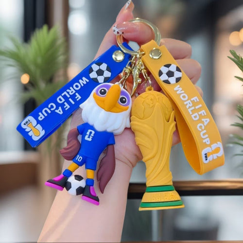 FIFA World Cup 2026 Schlüsselanhänger – 3D Maskottchen & WM Pokal Anhänger