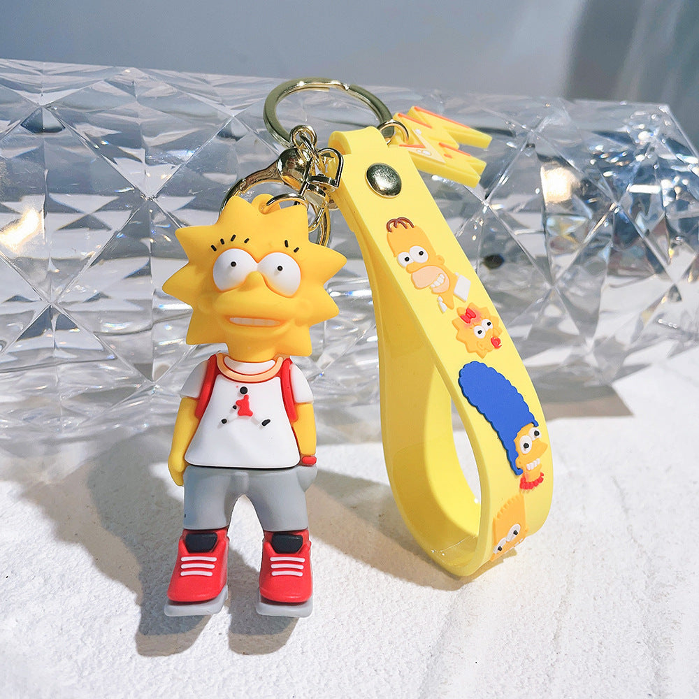The Simpsons Schlüsselanhänger 3D – Homer, Bart, Lisa & Marge Cartoon Anhänger