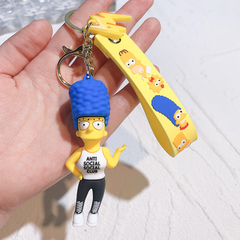 The Simpsons Schlüsselanhänger 3D – Homer, Bart, Lisa & Marge Cartoon Anhänger