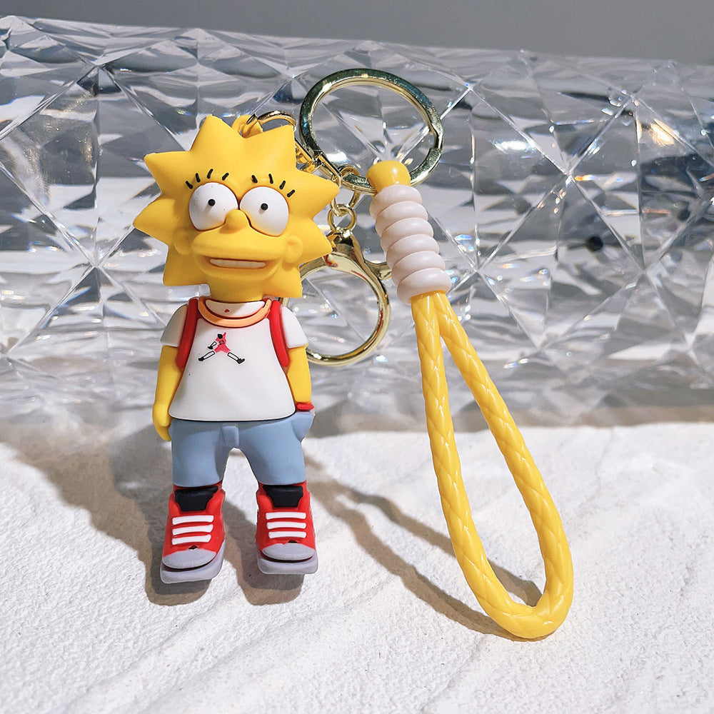 The Simpsons Schlüsselanhänger 3D – Homer, Bart, Lisa & Marge Cartoon Anhänger