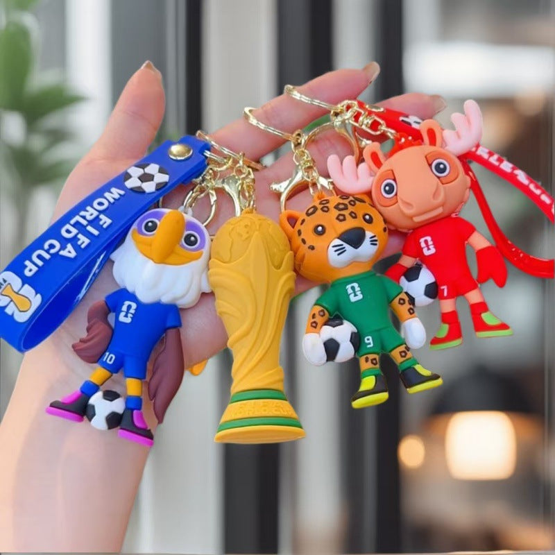 FIFA World Cup 2026 Schlüsselanhänger – 3D Maskottchen & WM Pokal Anhänger