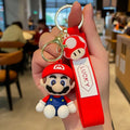 Super Mario Schlüsselanhänger 3D – Mario Figur mit Pilz Anhänger & Lucky Band