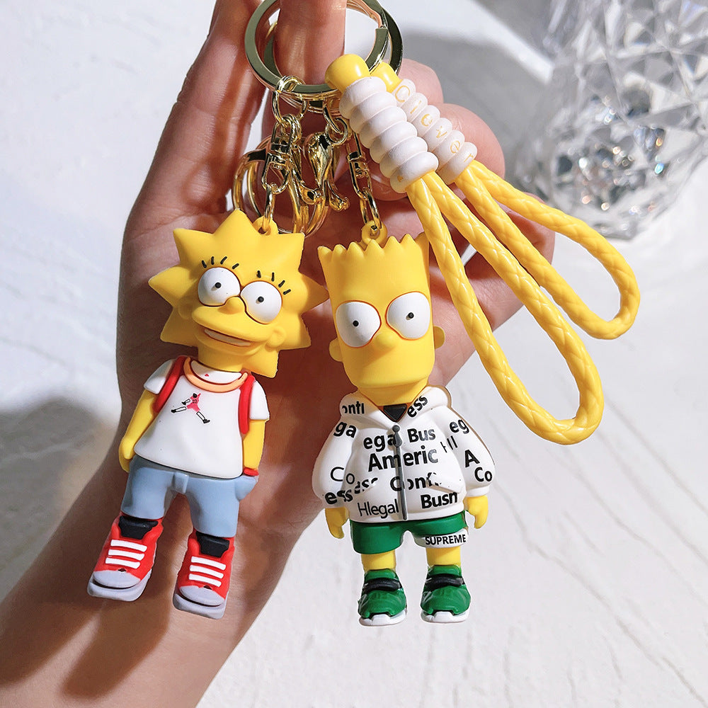 The Simpsons Schlüsselanhänger 3D – Homer, Bart, Lisa & Marge Cartoon Anhänger