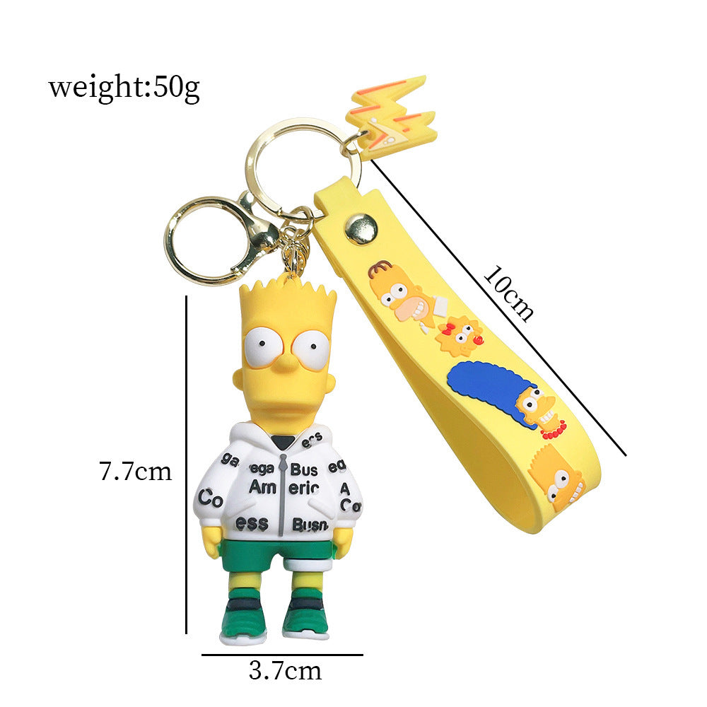 The Simpsons Schlüsselanhänger 3D – Homer, Bart, Lisa & Marge Cartoon Anhänger
