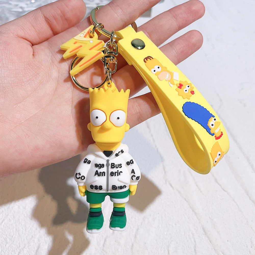 The Simpsons Schlüsselanhänger 3D – Homer, Bart, Lisa & Marge Cartoon Anhänger